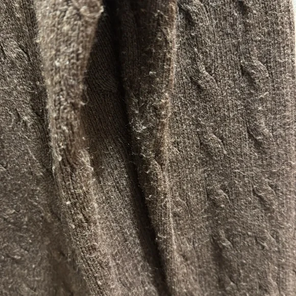 MEN’S POLO BY RALPH LAUREN 100% SILK BROWN SWEATER. CABLE KNIT - Picture 6 of 12